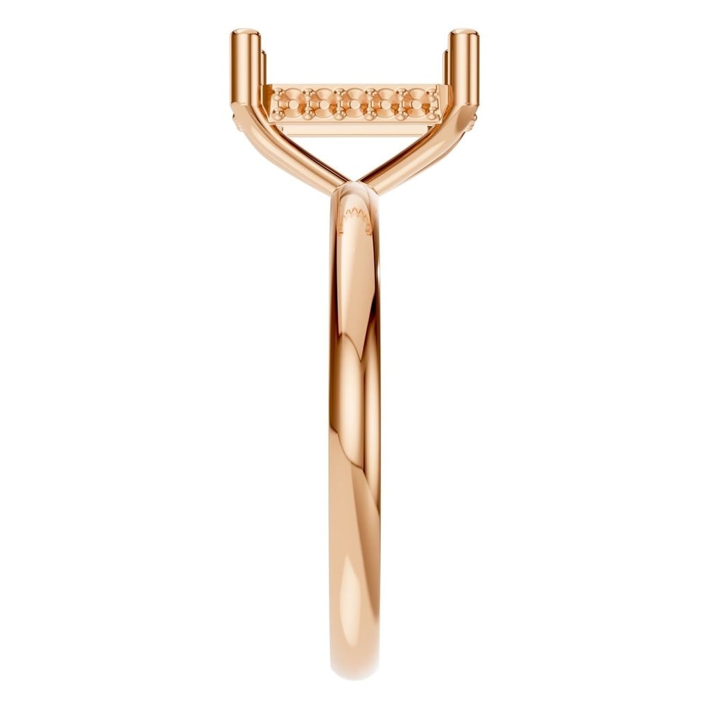 RI-5127 Rose Gold Ring UNSET - Side View