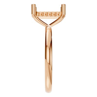 RI-5127 Rose Gold Ring UNSET - Side View
