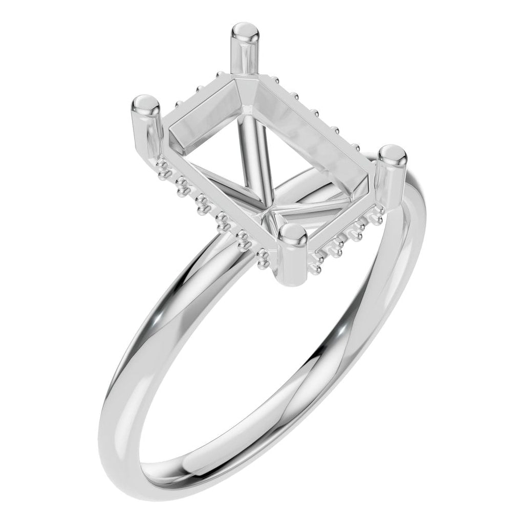RI-5127 White Gold Ring UNSET - Main View