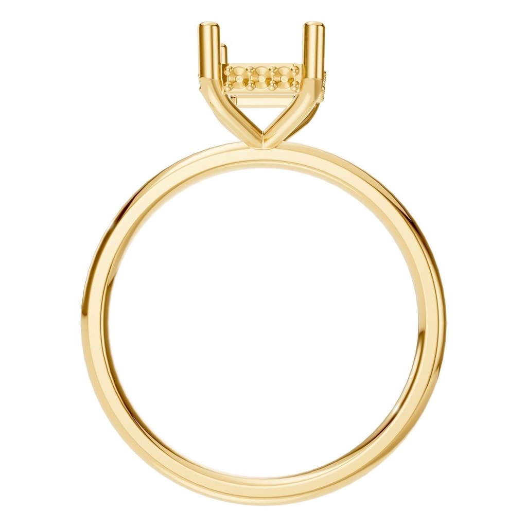 RI-5127 Yellow Gold Ring UNSET - Top View
