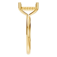 RI-5127 Yellow Gold Ring UNSET - Side View