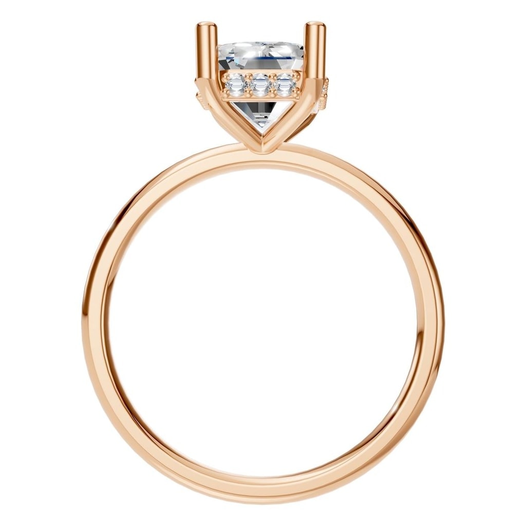 RI-5127 Rose Gold Ring SET - Top View