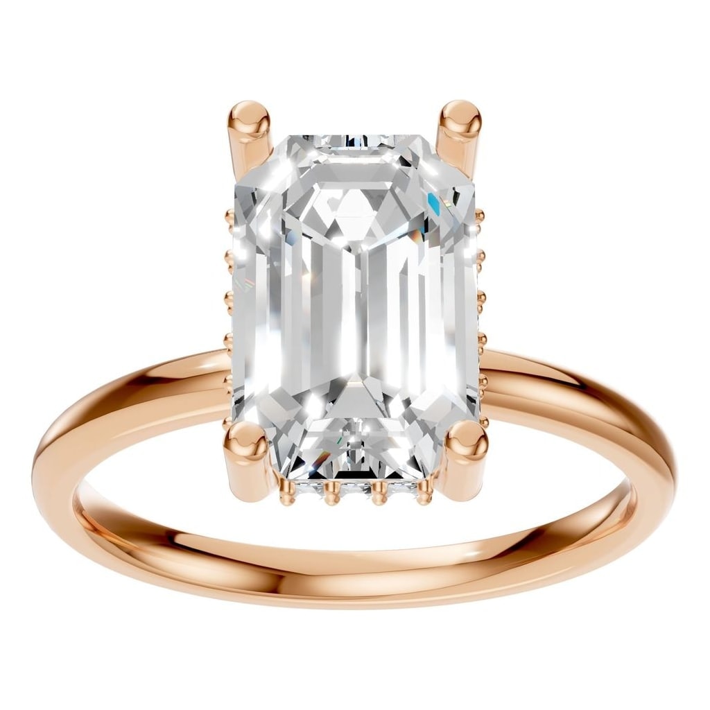 RI-5127 Rose Gold Ring SET - Front View