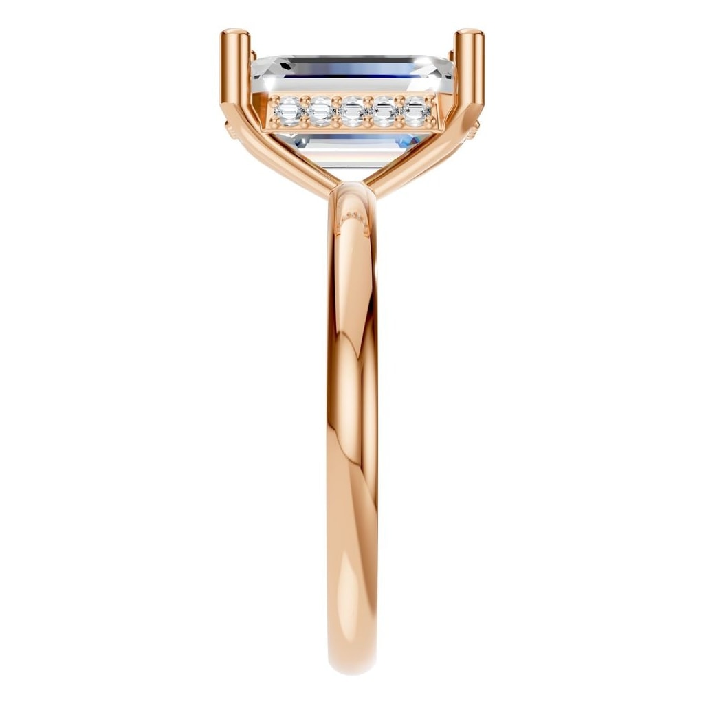 RI-5127 Rose Gold Ring SET - Side View