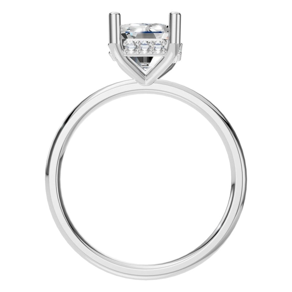 RI-5127 White Gold Ring SET - Top View