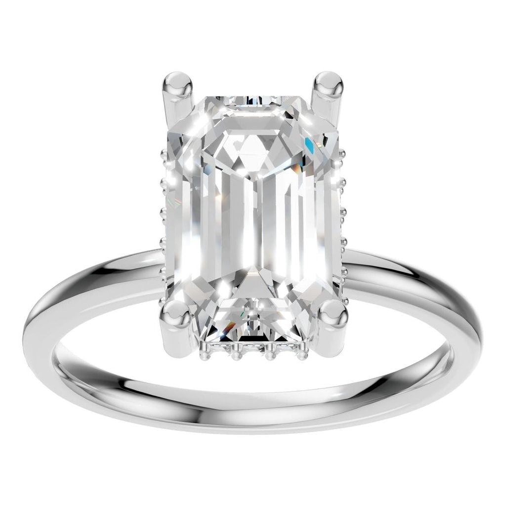 RI-5127 White Gold Ring SET - Front View