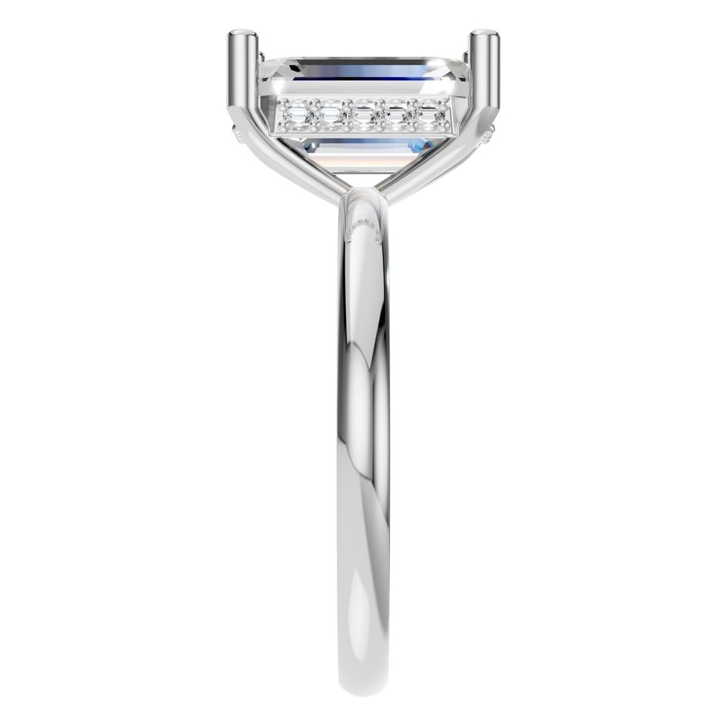 RI-5127 White Gold Ring SET - Side View