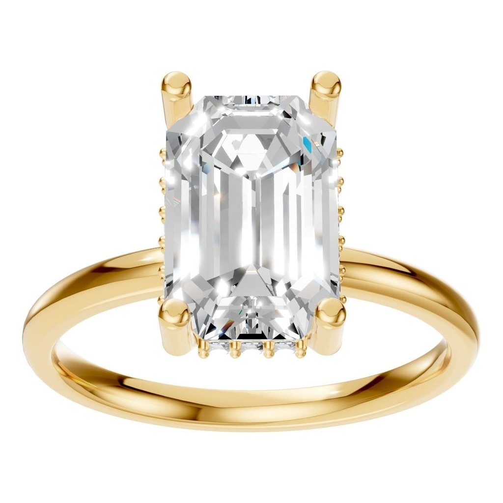 RI-5127 Yellow Gold Ring SET - Front View