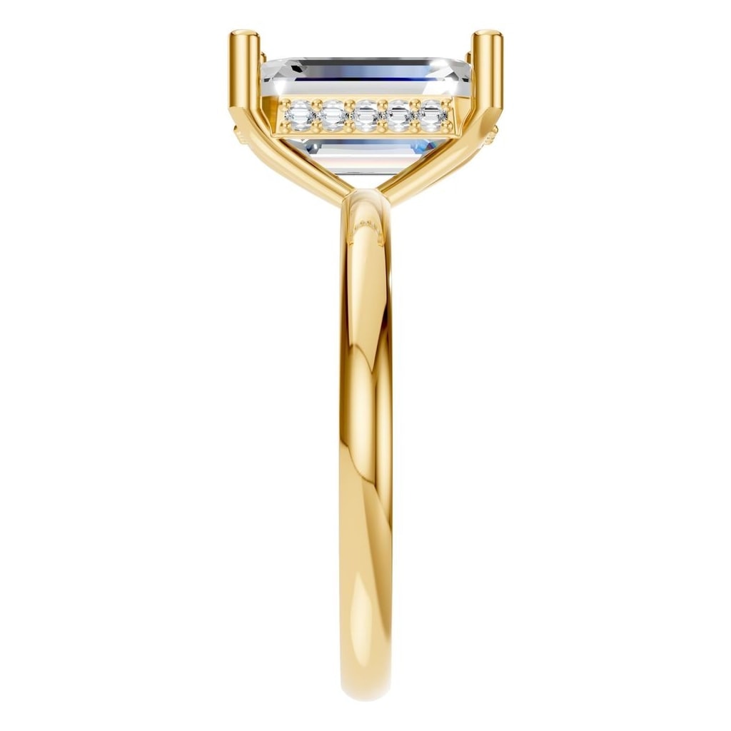 RI-5127 Yellow Gold Ring SET - Side View