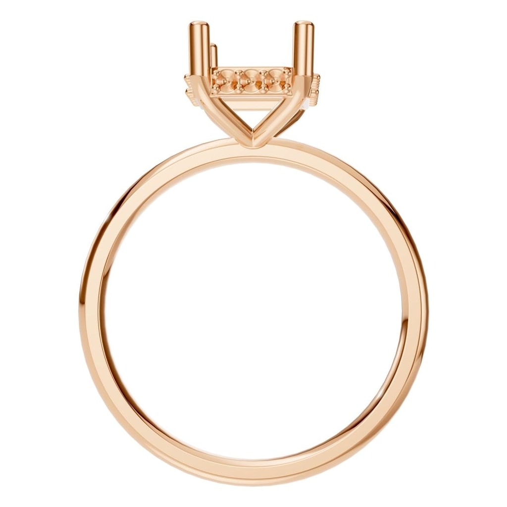 RI-5127 Rose Gold Ring UNSET - Top View