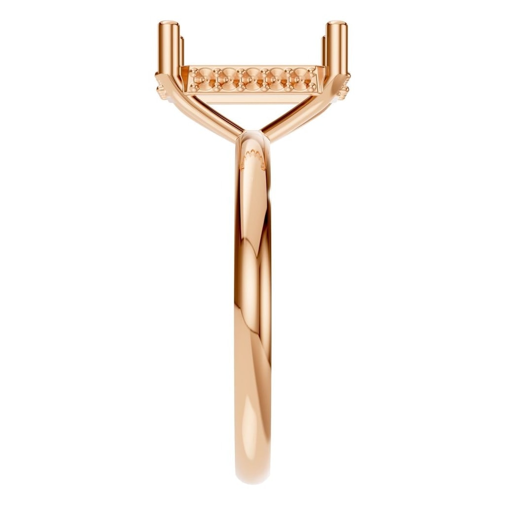 RI-5127 Rose Gold Ring UNSET - Side View