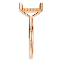 RI-5127 Rose Gold Ring UNSET - Side View