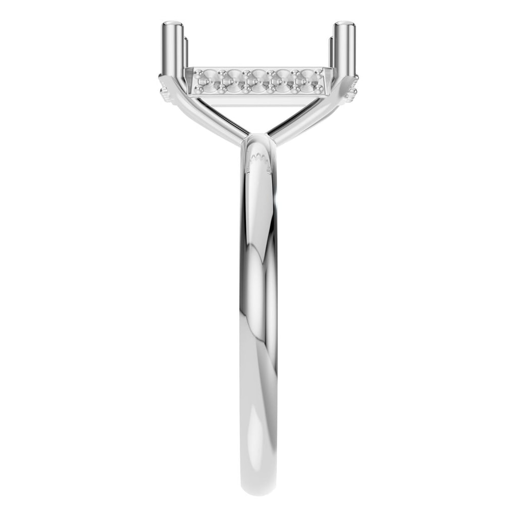 RI-5127 White Gold Ring UNSET - Side View