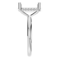 RI-5127 White Gold Ring UNSET - Side View