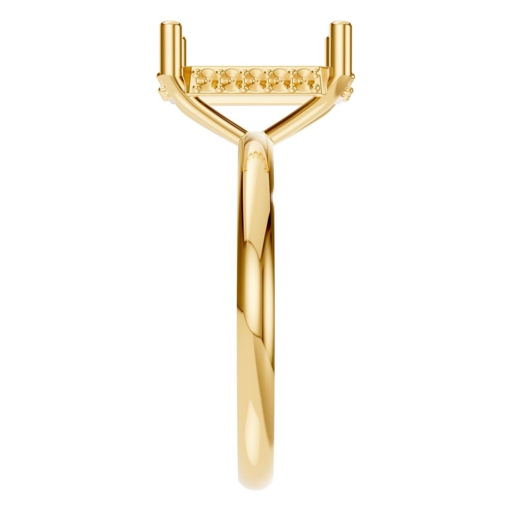 RI-5127 Yellow Gold Ring UNSET - Side View