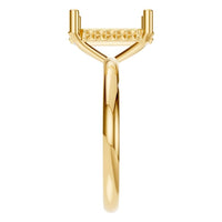RI-5127 Yellow Gold Ring UNSET - Side View