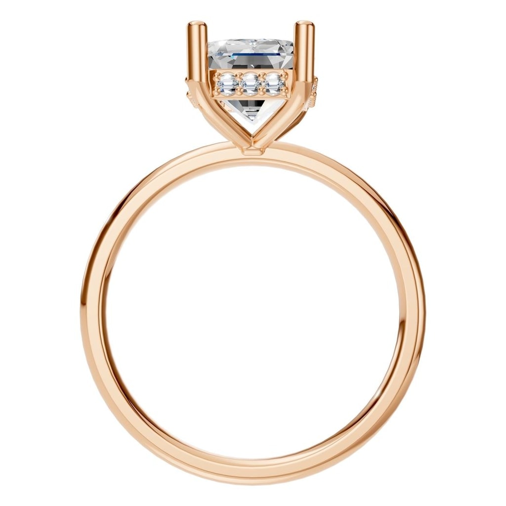 RI-5127 Rose Gold Ring SET - Top View