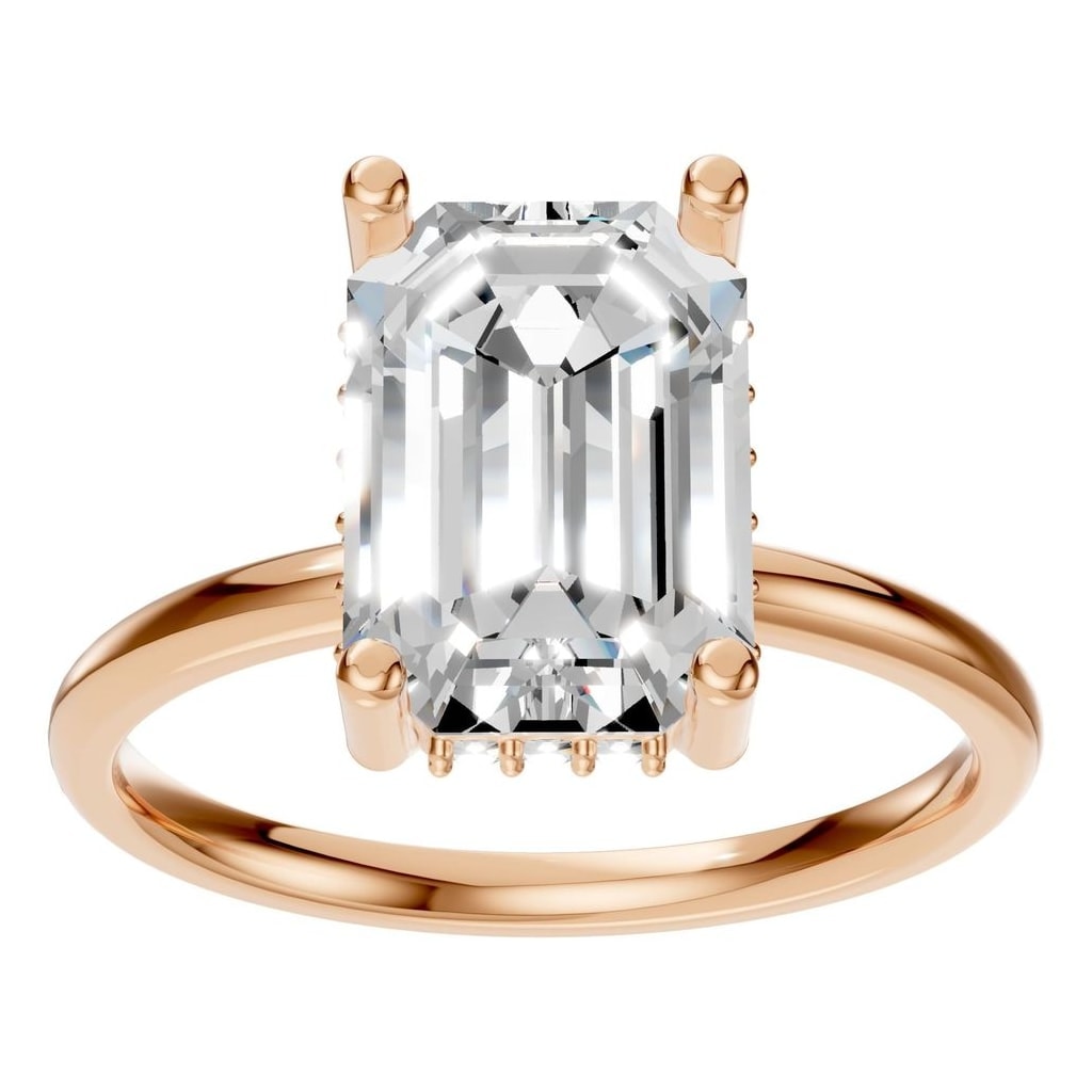 RI-5127 Rose Gold Ring SET - Front View