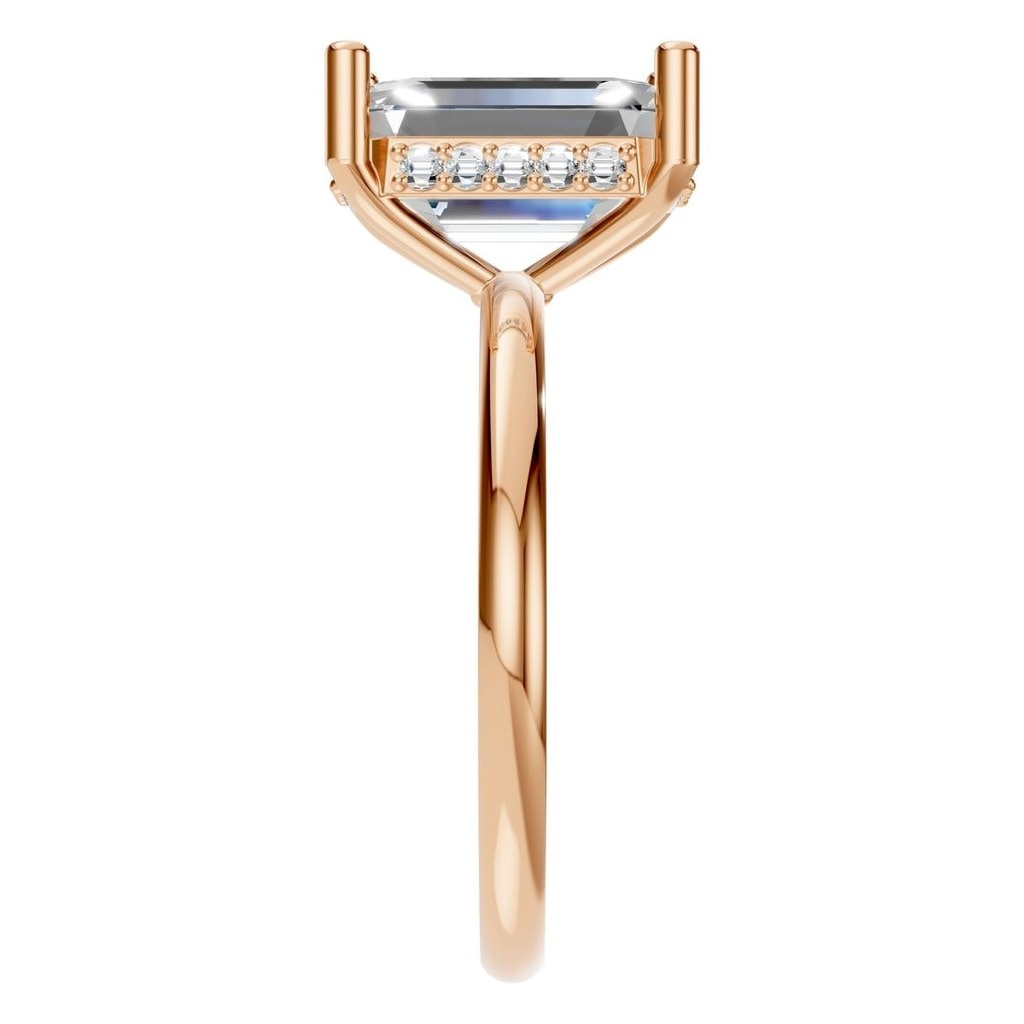 RI-5127 Rose Gold Ring SET - Side View