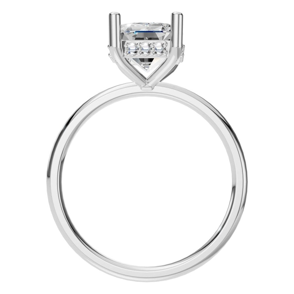 RI-5127 White Gold Ring SET - Top View