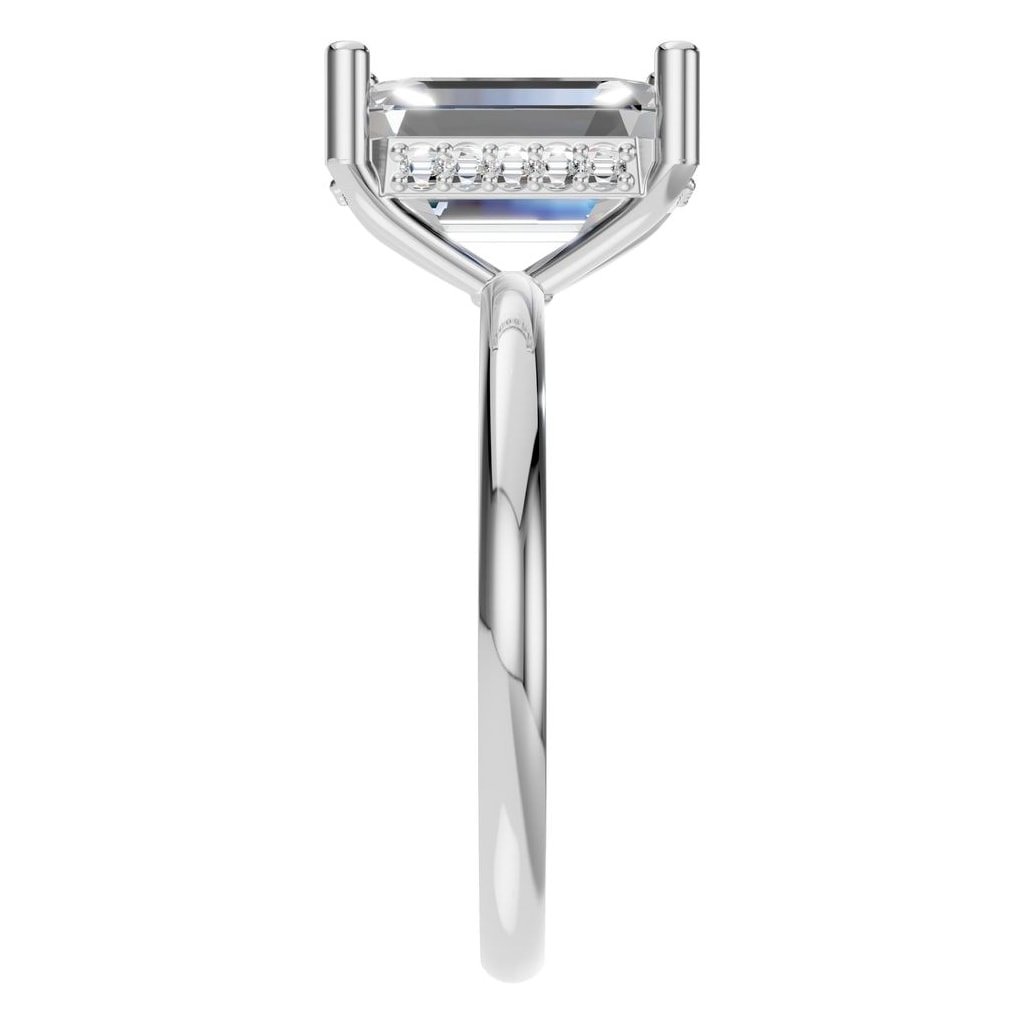 RI-5127 White Gold Ring SET - Side View