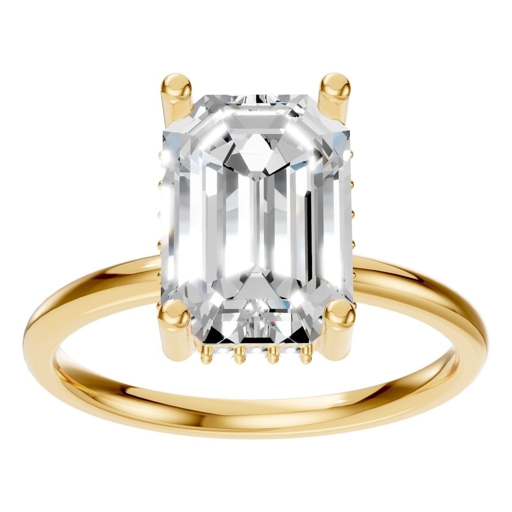 RI-5127 Yellow Gold Ring SET - Front View