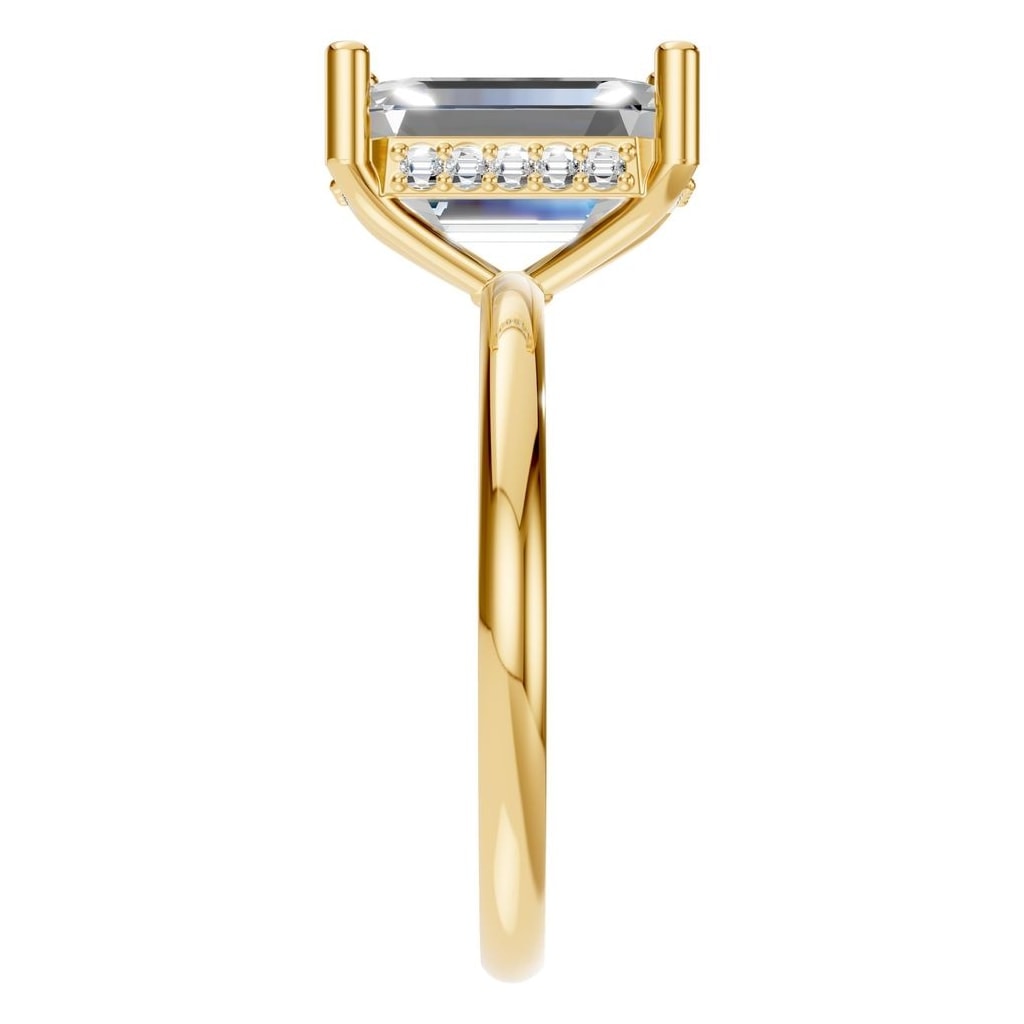 RI-5127 Yellow Gold Ring SET - Side View