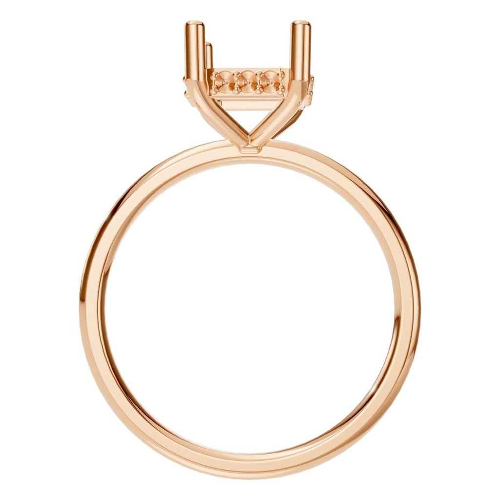 RI-5127 Rose Gold Ring UNSET - Top View