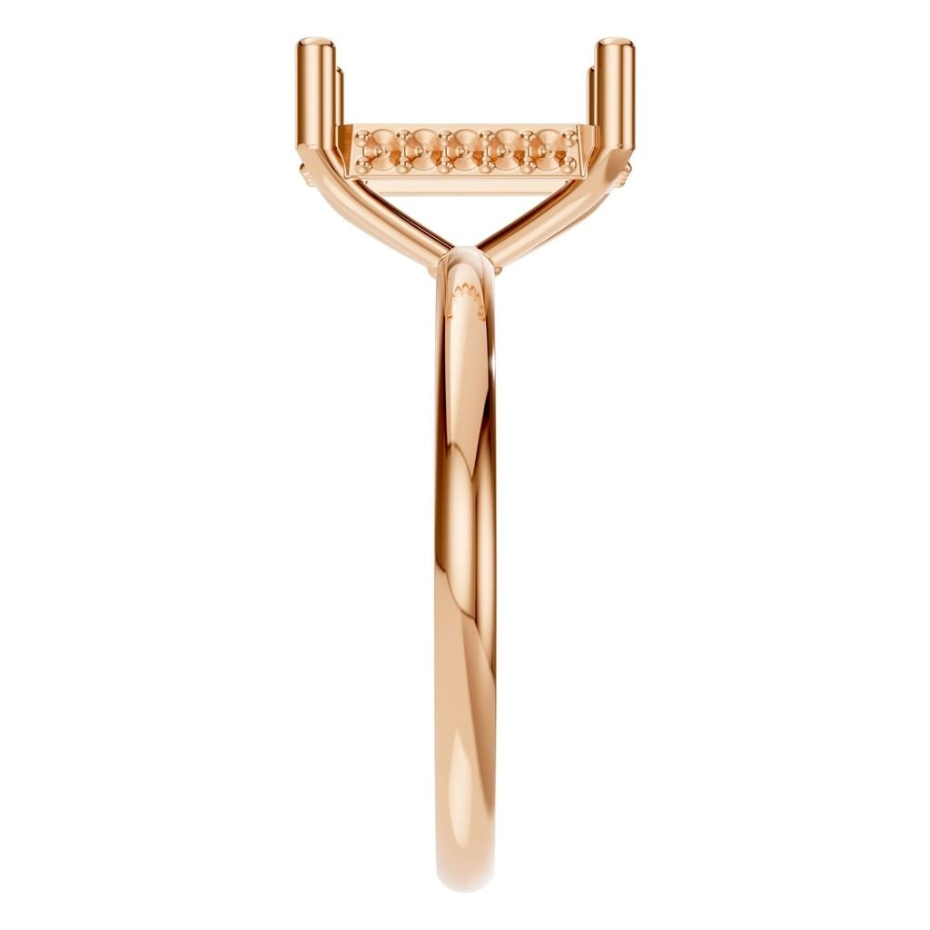 RI-5127 Rose Gold Ring UNSET - Side View