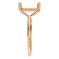 RI-5127 Rose Gold Ring UNSET - Side View