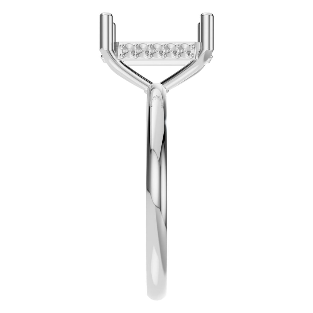 RI-5127 White Gold Ring UNSET - Side View