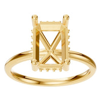 RI-5127 Yellow Gold Ring UNSET - Front View