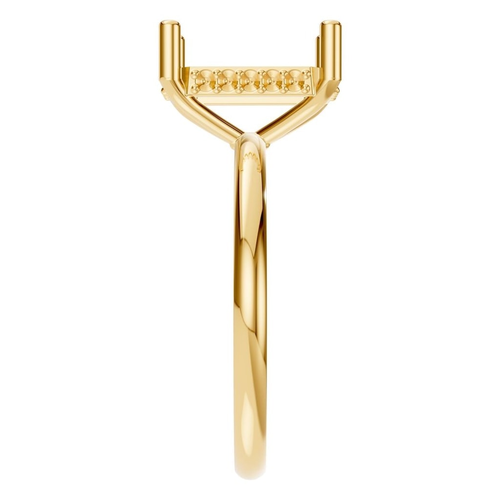 RI-5127 Yellow Gold Ring UNSET - Side View