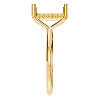RI-5127 Yellow Gold Ring UNSET - Side View
