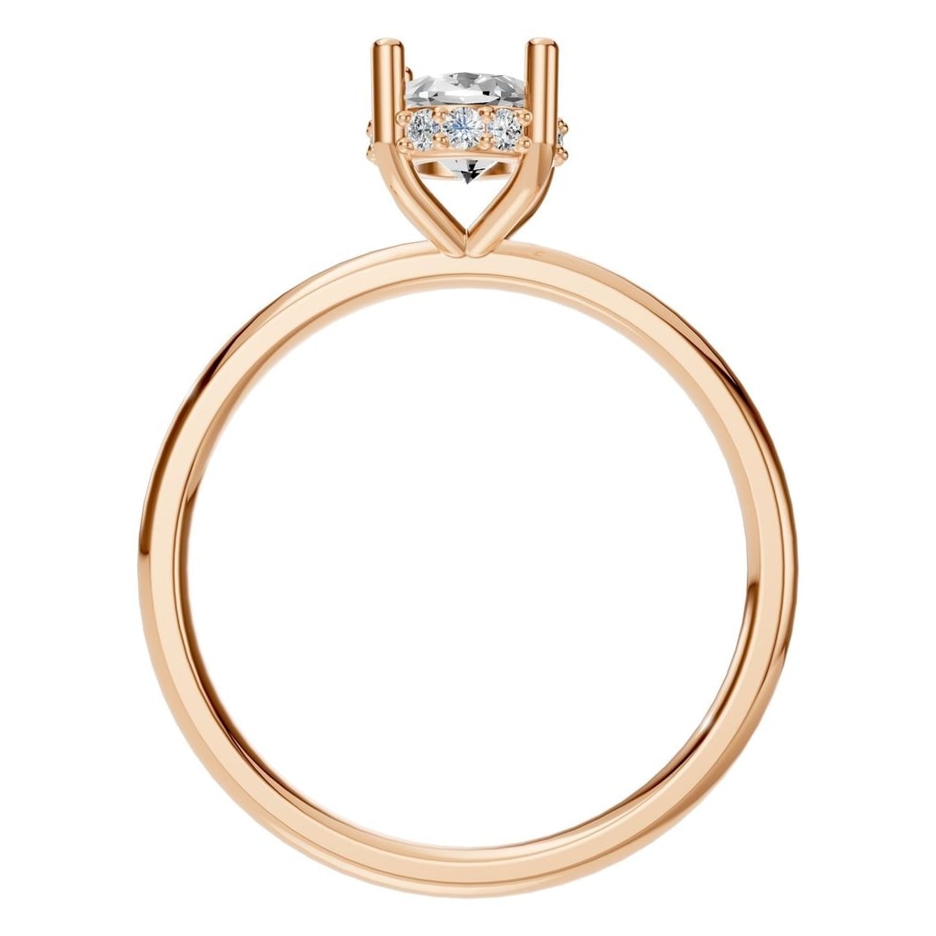 RI-5127 Rose Gold Ring SET - Top View