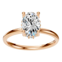 RI-5127 Rose Gold Ring SET - Front View