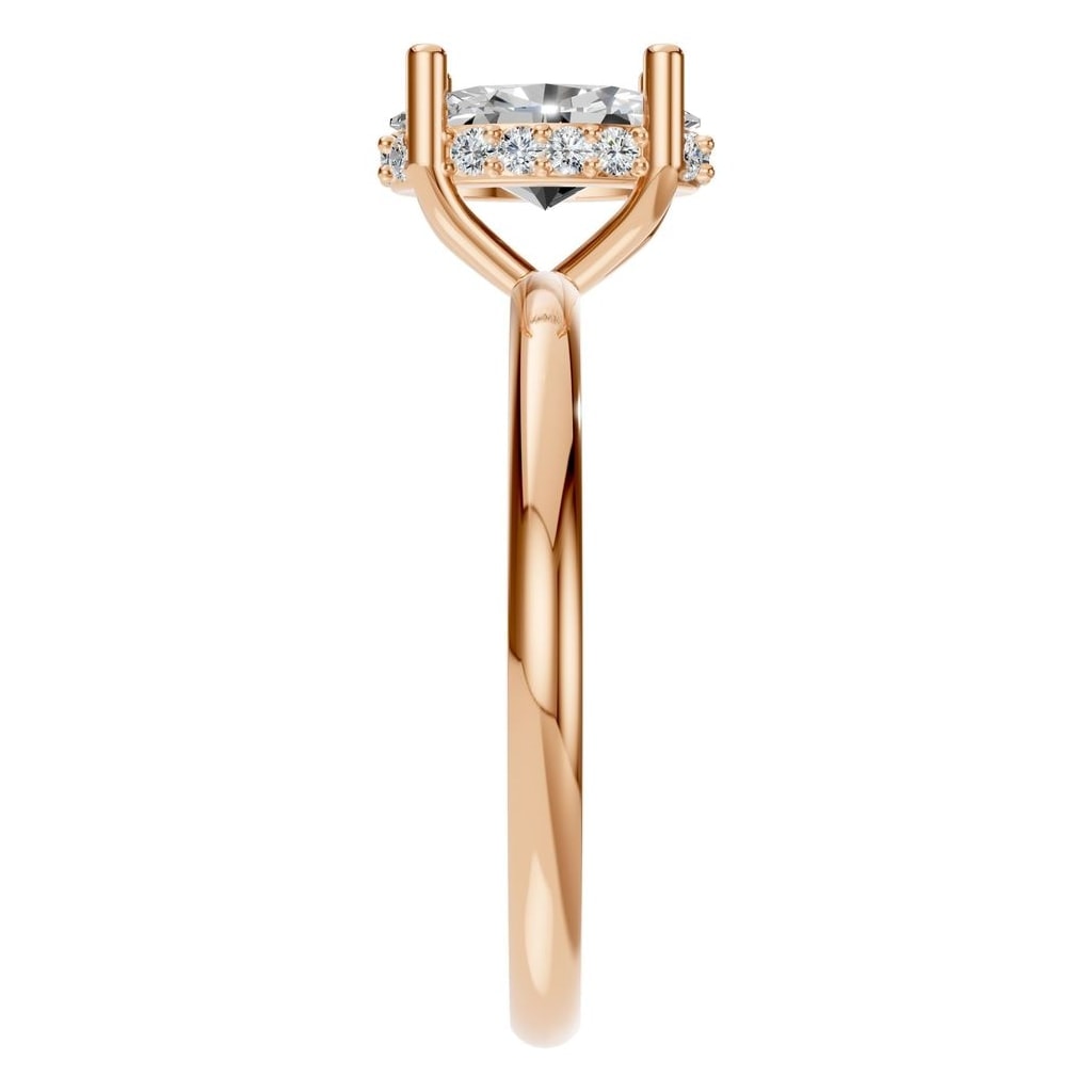 RI-5127 Rose Gold Ring SET - Side View