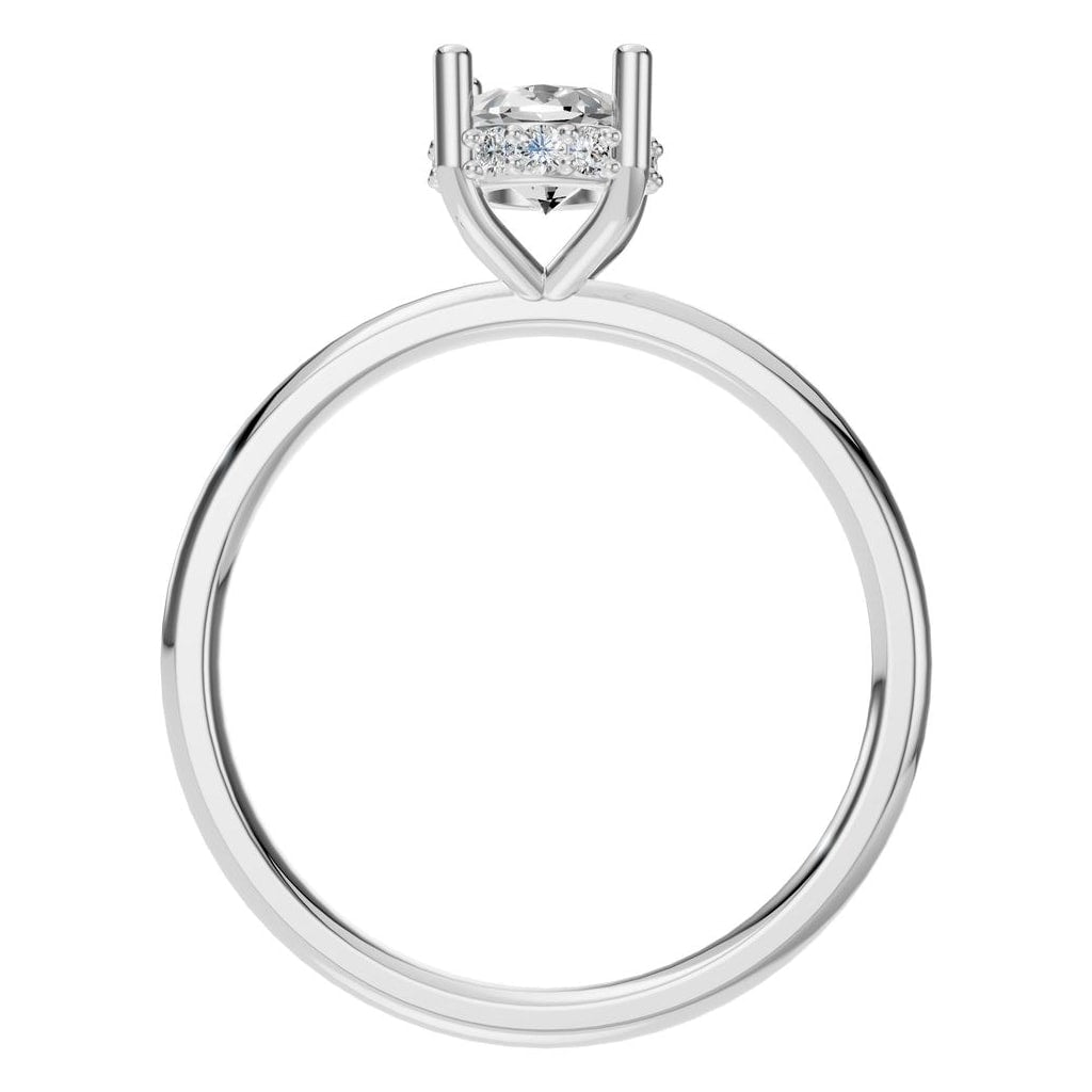 RI-5127 White Gold Ring SET - Top View