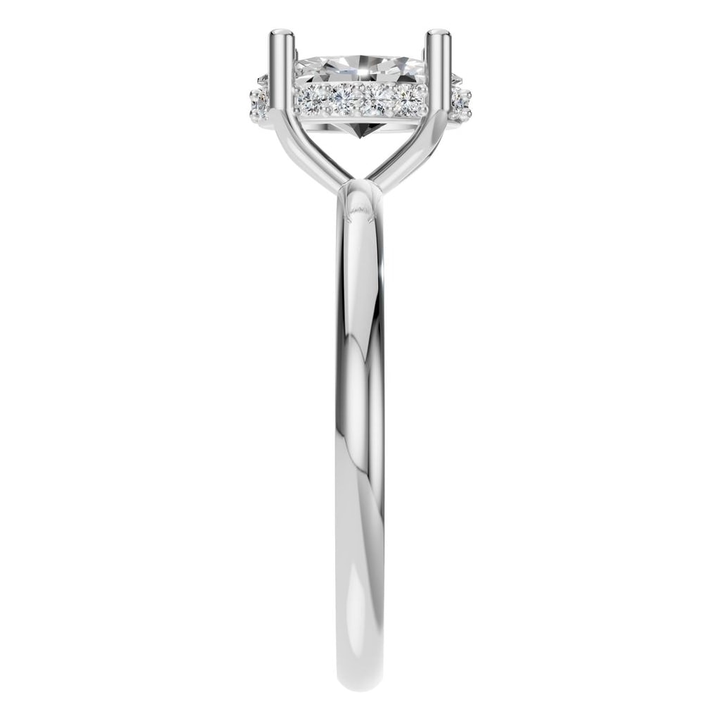 RI-5127 White Gold Ring SET - Side View