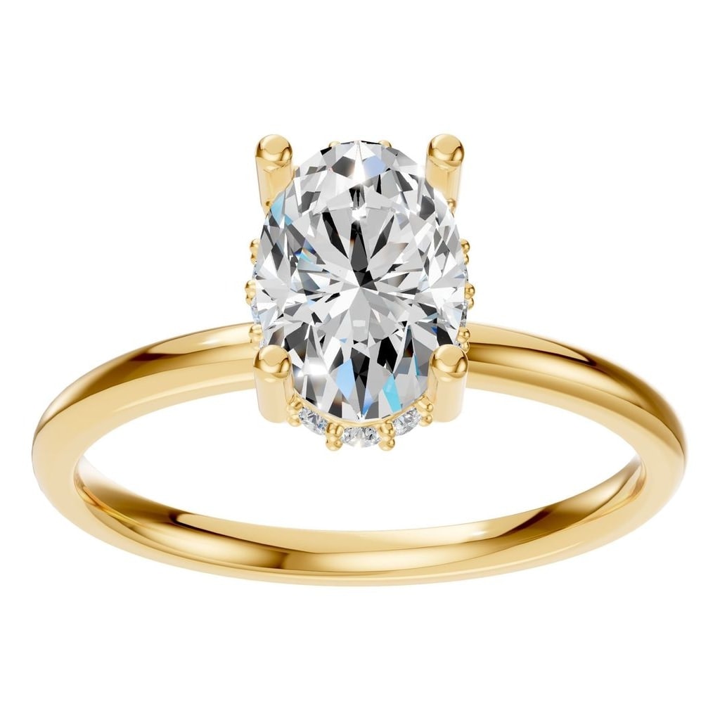 RI-5127 Yellow Gold Ring SET - Front View