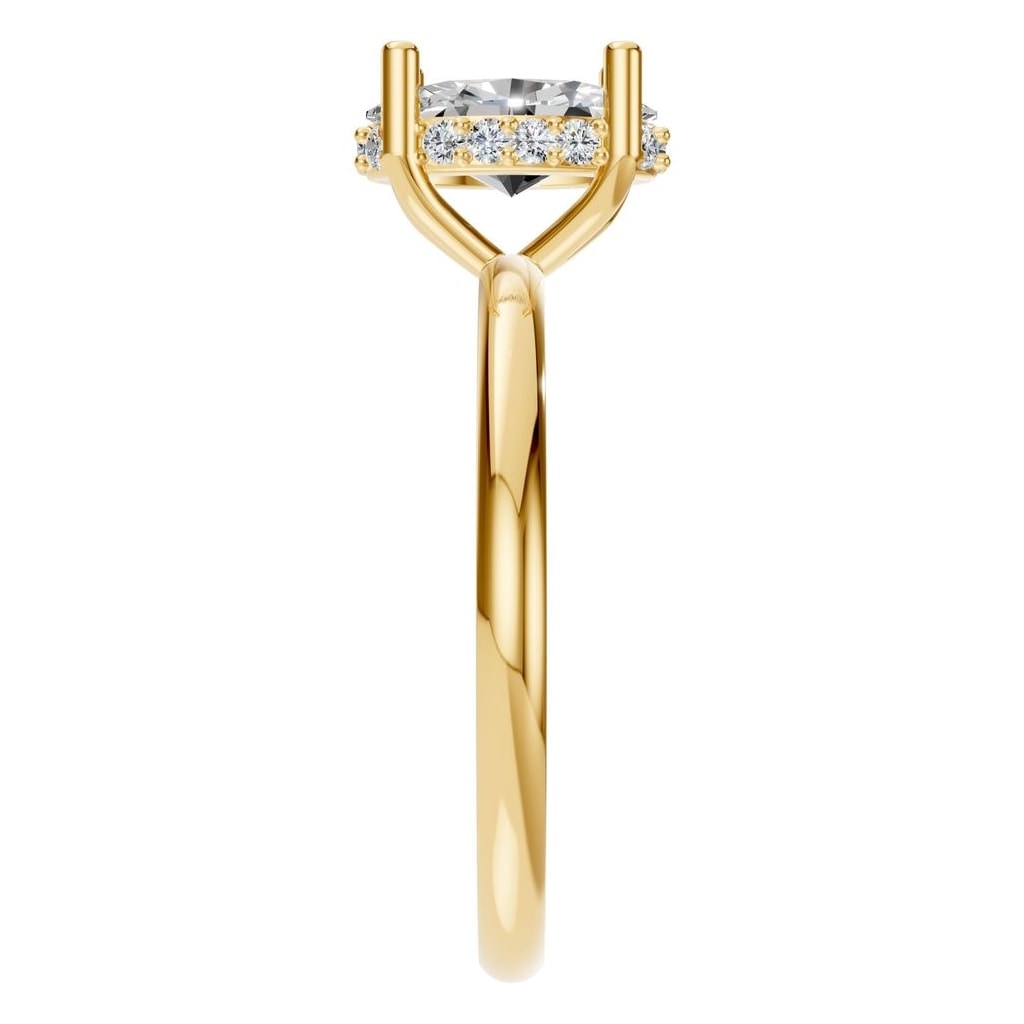 RI-5127 Yellow Gold Ring SET - Side View