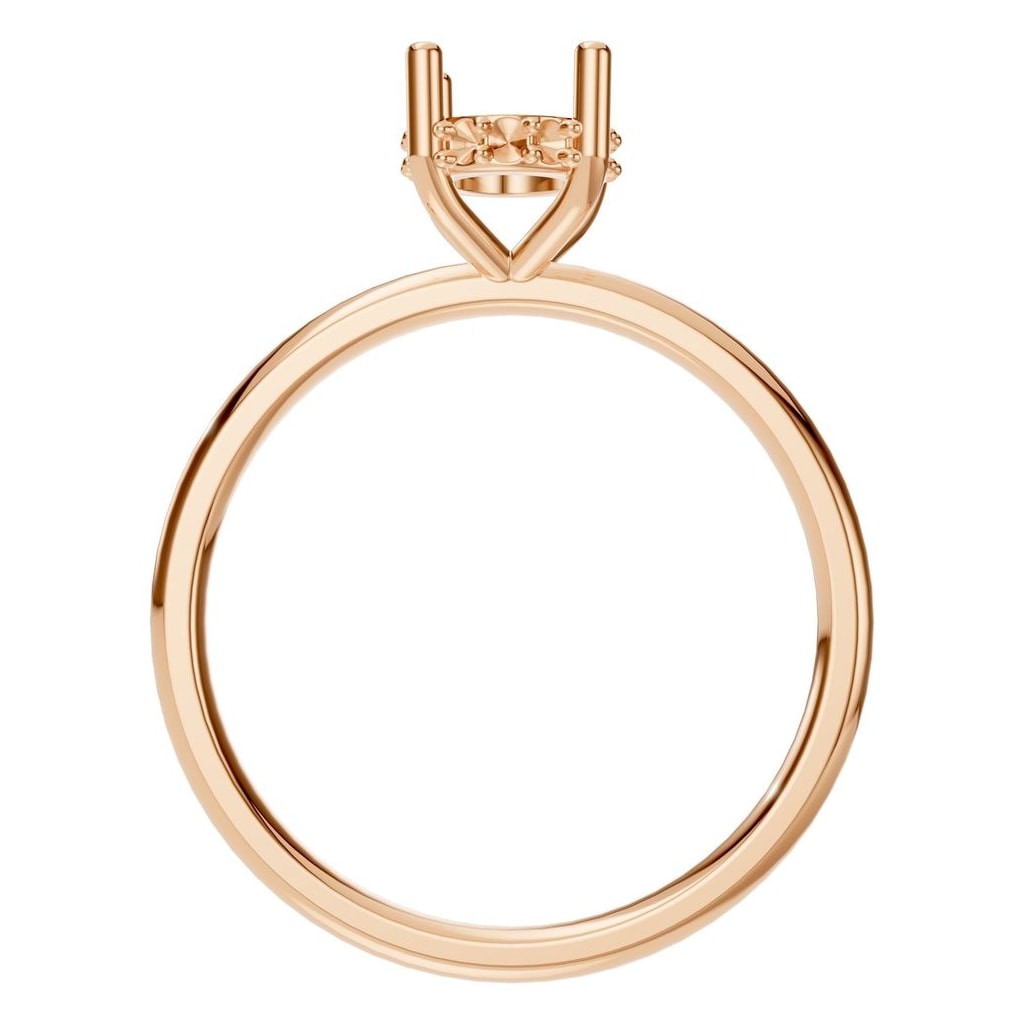 RI-5127 Rose Gold Ring UNSET - Top View