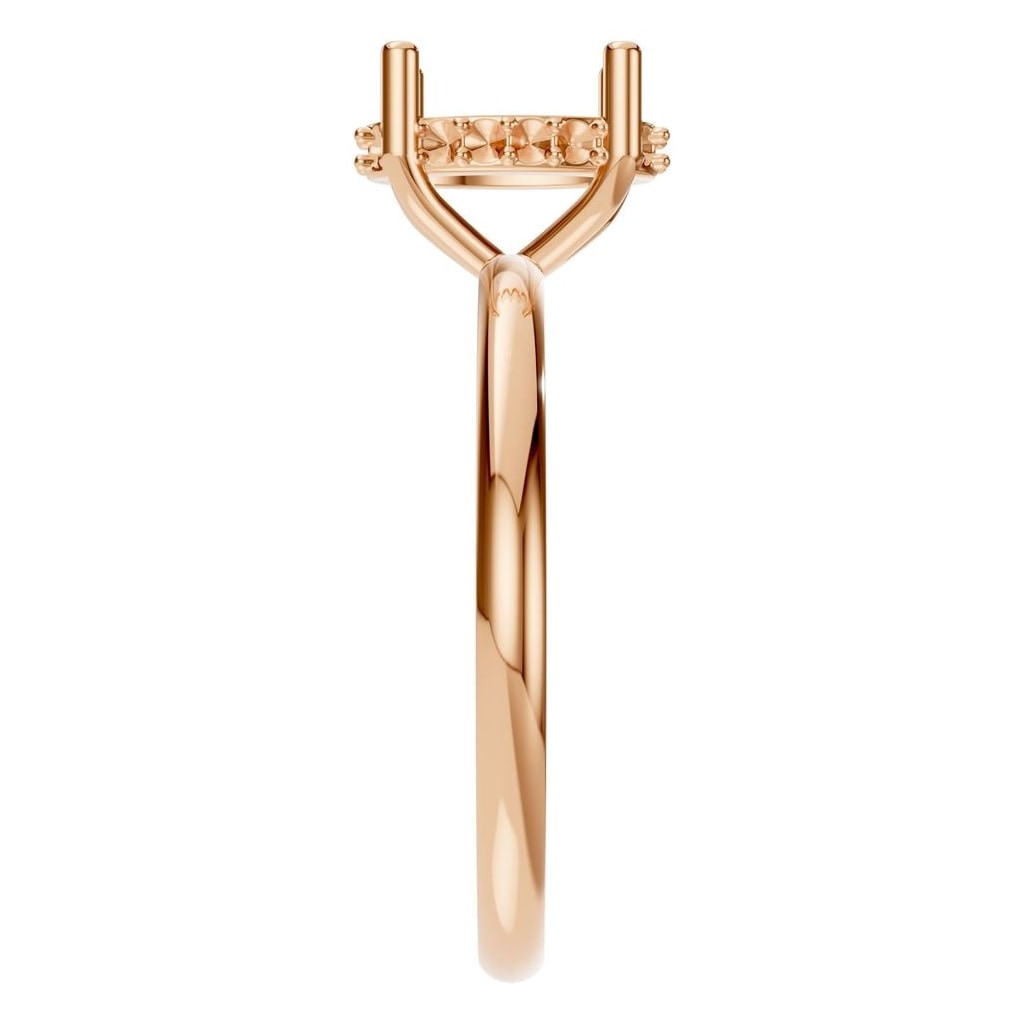 RI-5127 Rose Gold Ring UNSET - Side View