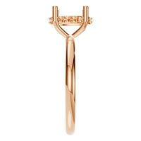 RI-5127 Rose Gold Ring UNSET - Side View