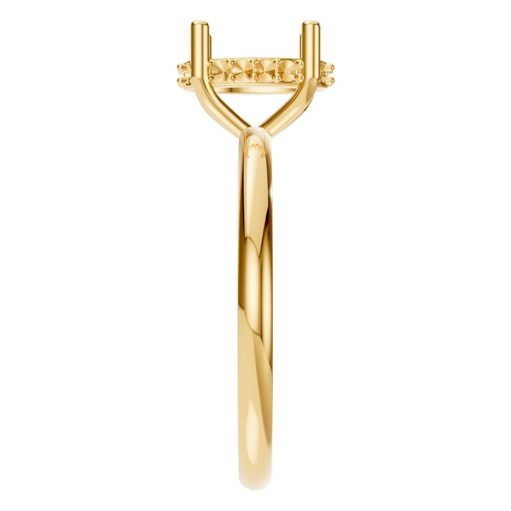 RI-5127 Yellow Gold Ring UNSET - Side View