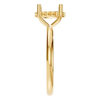 RI-5127 Yellow Gold Ring UNSET - Side View