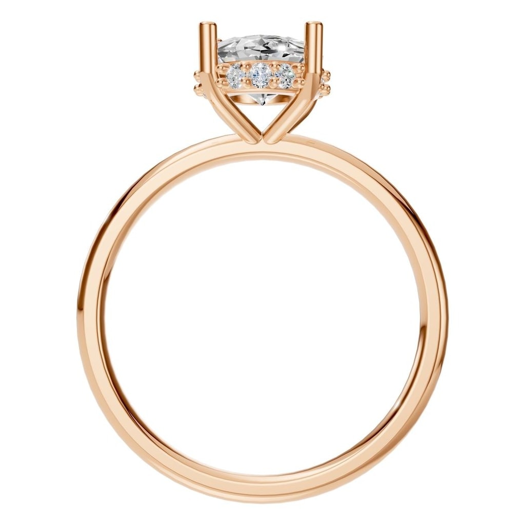 RI-5127 Rose Gold Ring SET - Top View