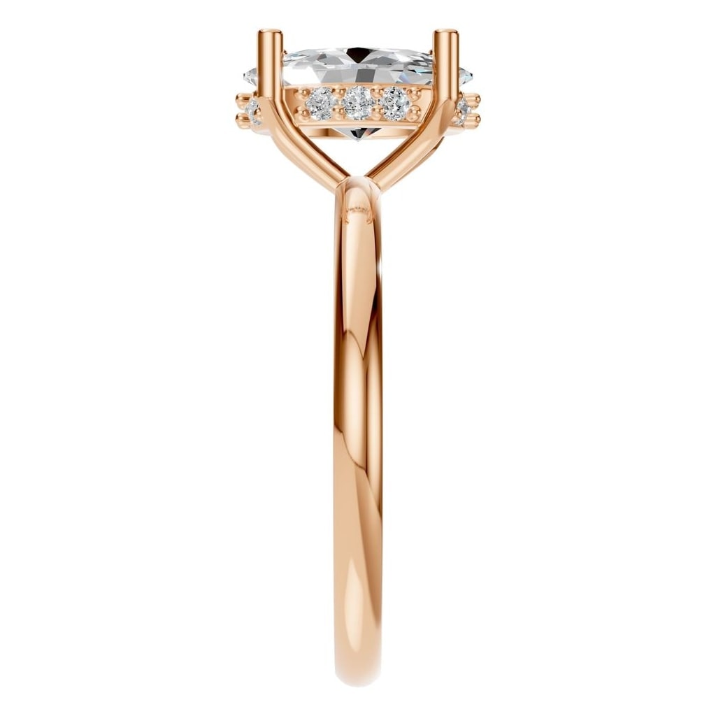 RI-5127 Rose Gold Ring SET - Side View