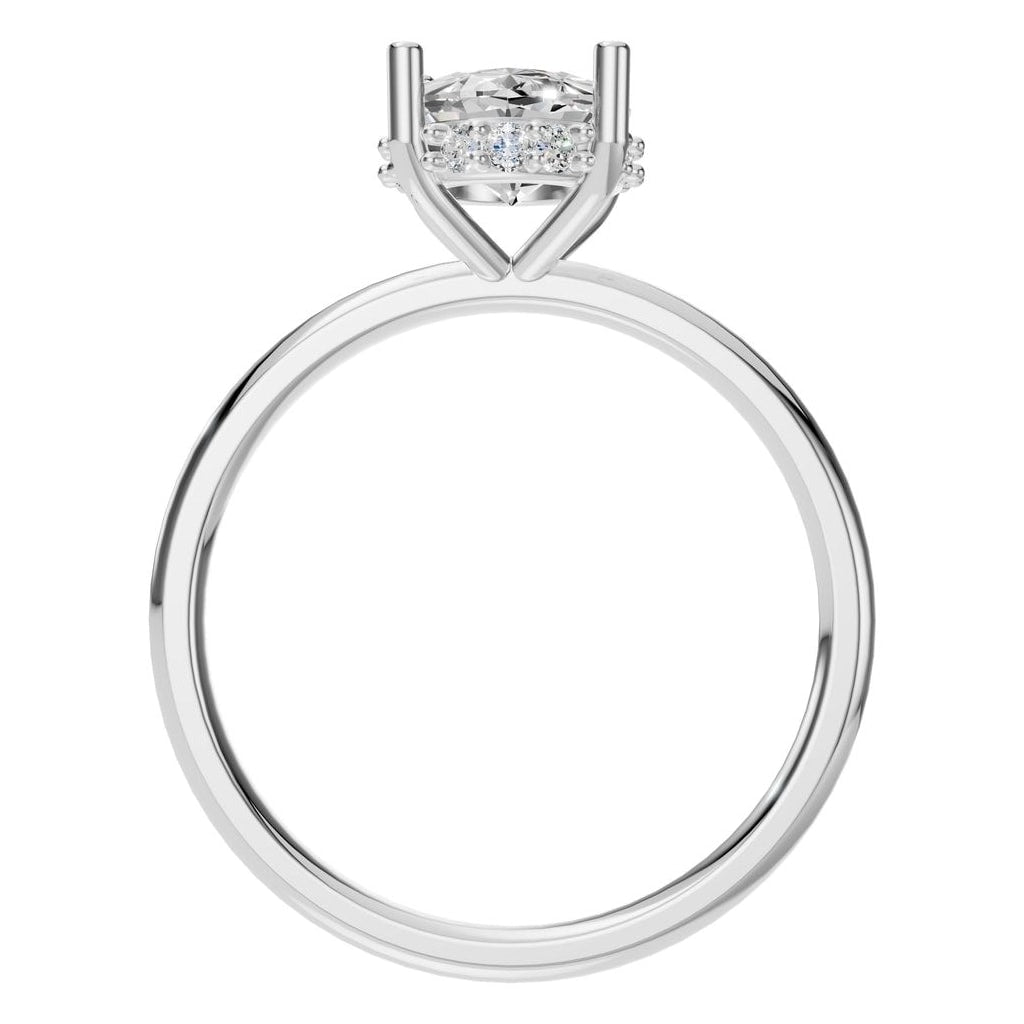 RI-5127 White Gold Ring SET - Top View