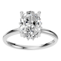 RI-5127 White Gold Ring SET - Front View